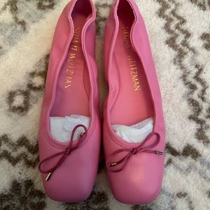 Leather ballet flat shoes